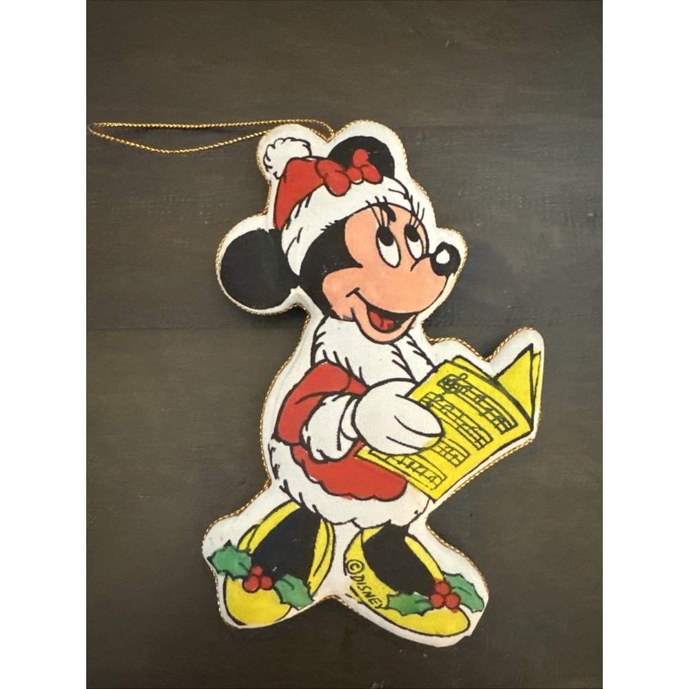 Vintage Disney Minnie Mouse Soft Plush Christmas Ornament